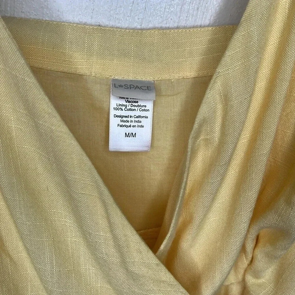 Lspace Blake Wrap Yellow Dress Size M - Picture 6 of 10